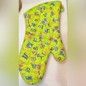 Vintage Snowflake Target jumbo 13” oven mitt 100% cotton American made NOS